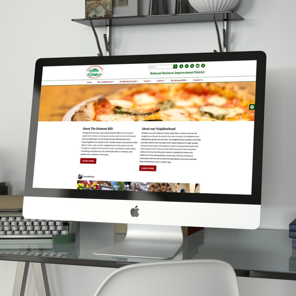 Bronx Little Italy directory website featured in the Chris Hurst portfolio