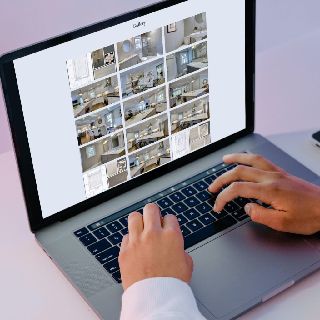 LaRaj Tile and Marble website displayed on a laptop